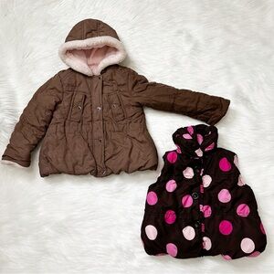 Girls Toddler Size 3T BUNDLE (2) Winter Puffer Outerwear Jacket